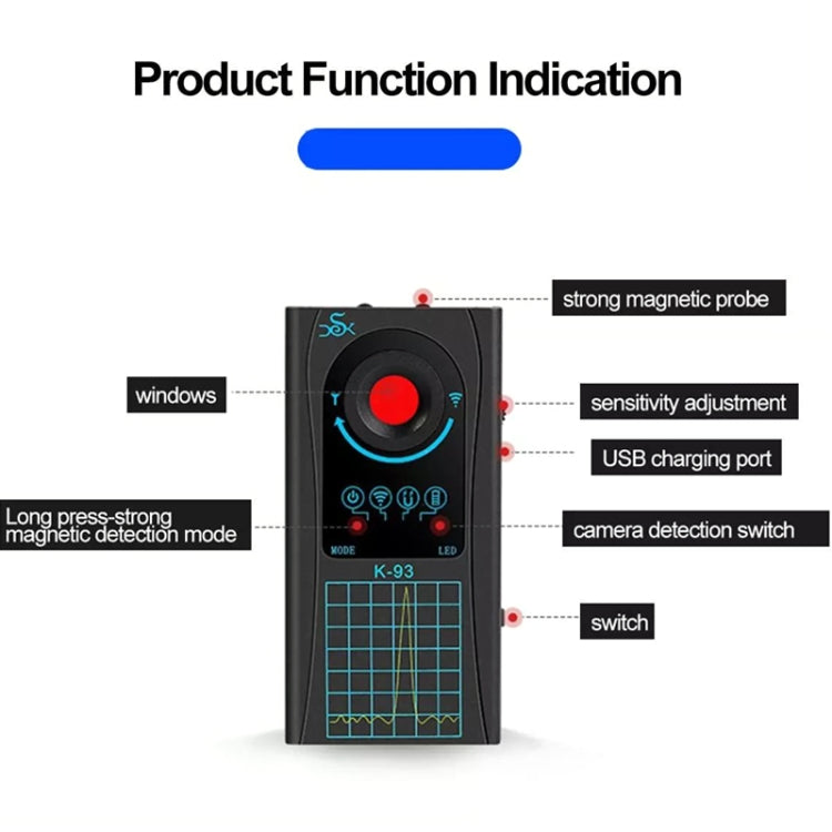 K93 Signal Detector GPS Anti-Location Camera Anti-Sneak Photo Detector, K93 K93 Signal Detector GPS Anti-Location Camera Anti-Sneak Photo Detector, K93